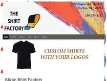 Tablet Screenshot of akronshirtfactory.com